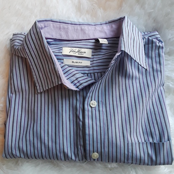 van heusen striped dress shirts